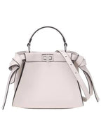 Fendi Peekaboo Small Tote Bag Latte