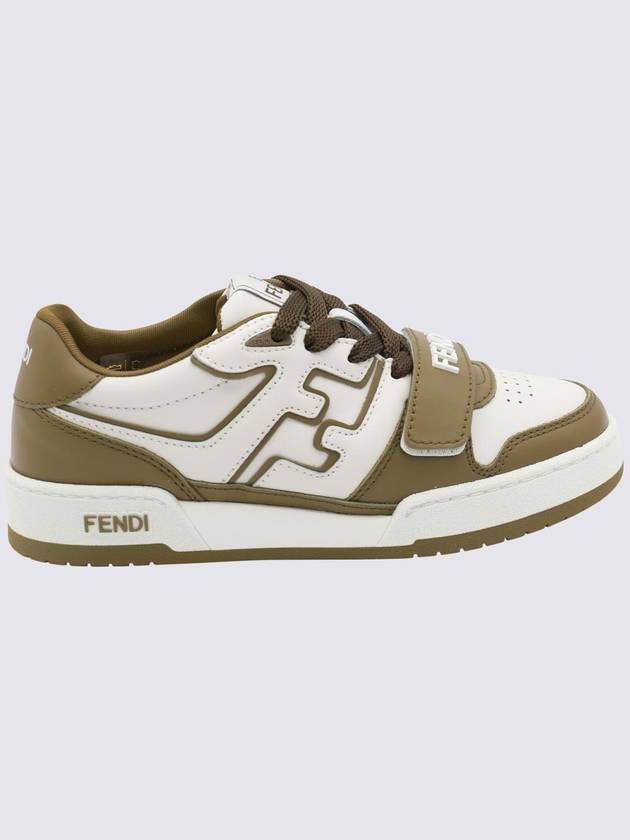 Fendi Women's Match Logo Lettering Low Top Sneakers Green