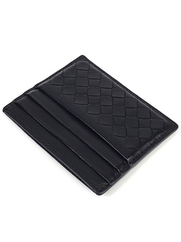 Bottega Veneta 624106 Intrecciato Black Card Wallet