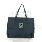 FENDI Tote Bag Nylon, Leather black vintage Zucca Women