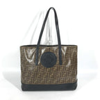 FENDI Tote Bag 8BH348 PVC, Leather Brown Zucca mens