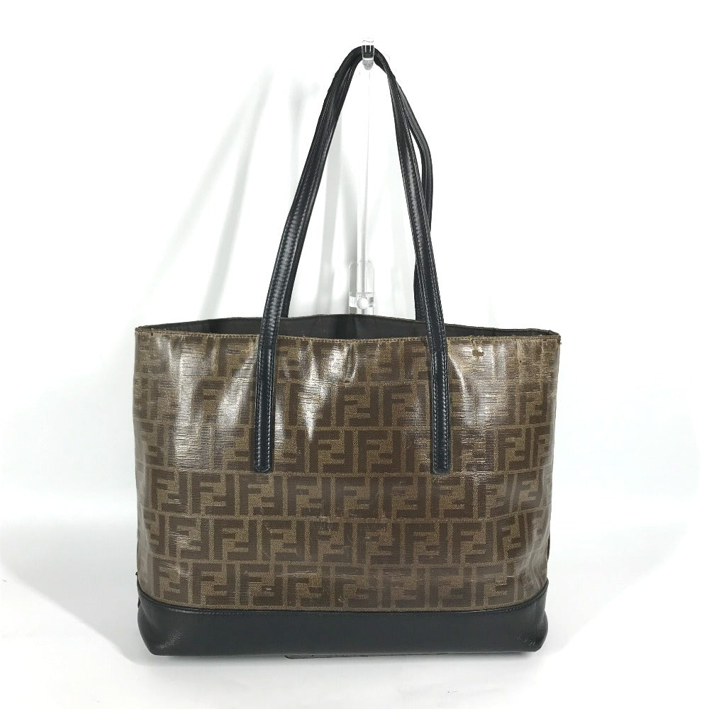 FENDI Tote Bag 8BH348 PVC, Leather Brown Zucca mens