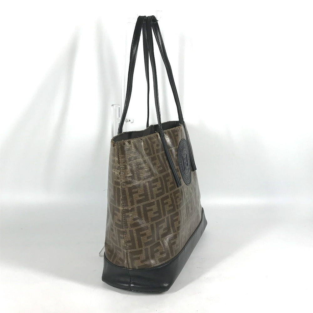 FENDI Tote Bag 8BH348 PVC, Leather Brown Zucca mens