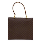 CELINE Macadam Canvas Hand Bag PVC Leather Brown  40087