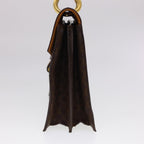 CELINE Macadam Canvas Hand Bag PVC Leather Brown  40087