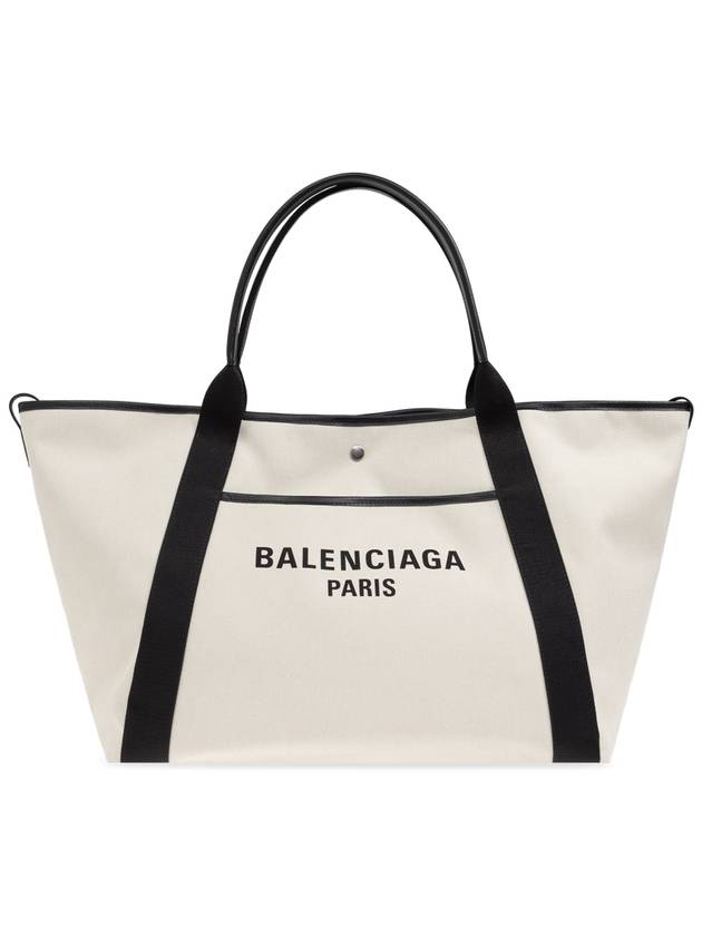 Balenciaga Biarritz Shopper Large Tote Bag Cream