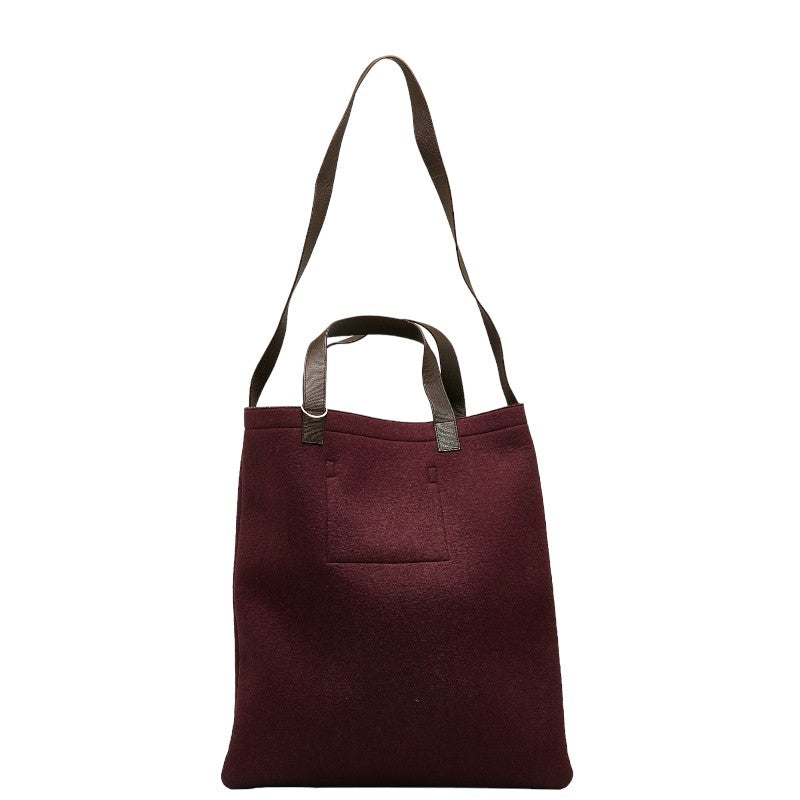 Saint Laurent Bag Shoulder Bag Pearl Wine Red Wool Leather