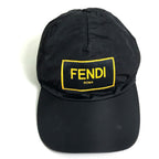FENDI cap FXQ768 Nylon, Cotton black logo unisex(Unisex)