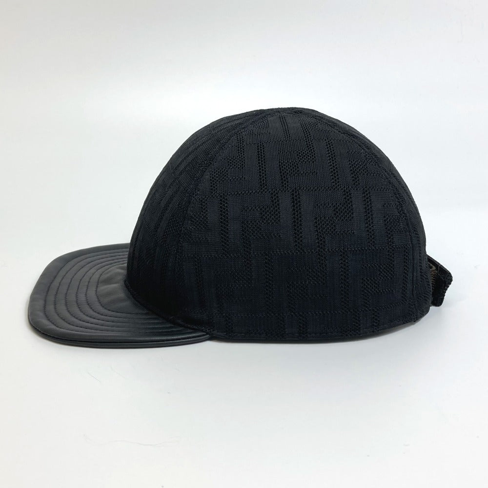 FENDI cap FZQ770 polyamide black Zucca unisex(Unisex)