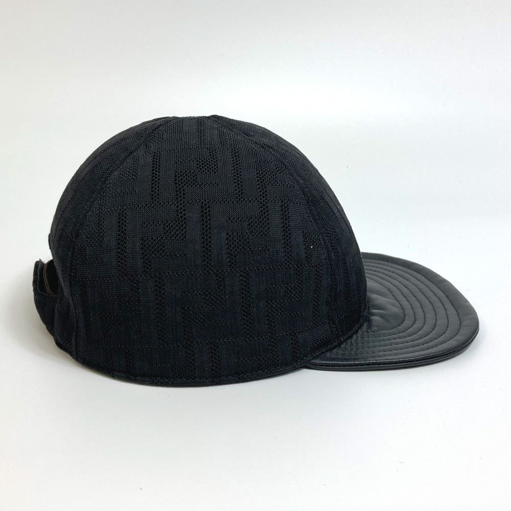 FENDI cap FZQ770 polyamide black Zucca unisex(Unisex)