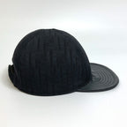FENDI cap FZQ770 polyamide black Zucca unisex(Unisex)