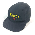 FENDI cap Nylon black Mr.doodle Collaboration Mr.doodle logo heart