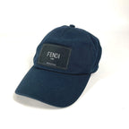 FENDI cap FXQ768 cotton Navy logo