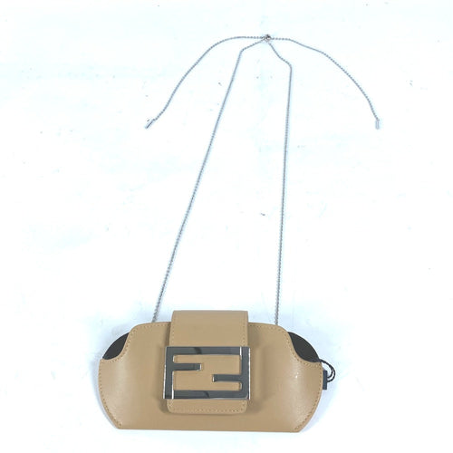 FENDI sunglasses 7AS069 leather beige FF logo sunglasses case