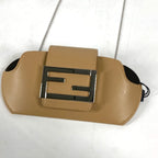 FENDI sunglasses 7AS069 leather beige FF logo sunglasses case