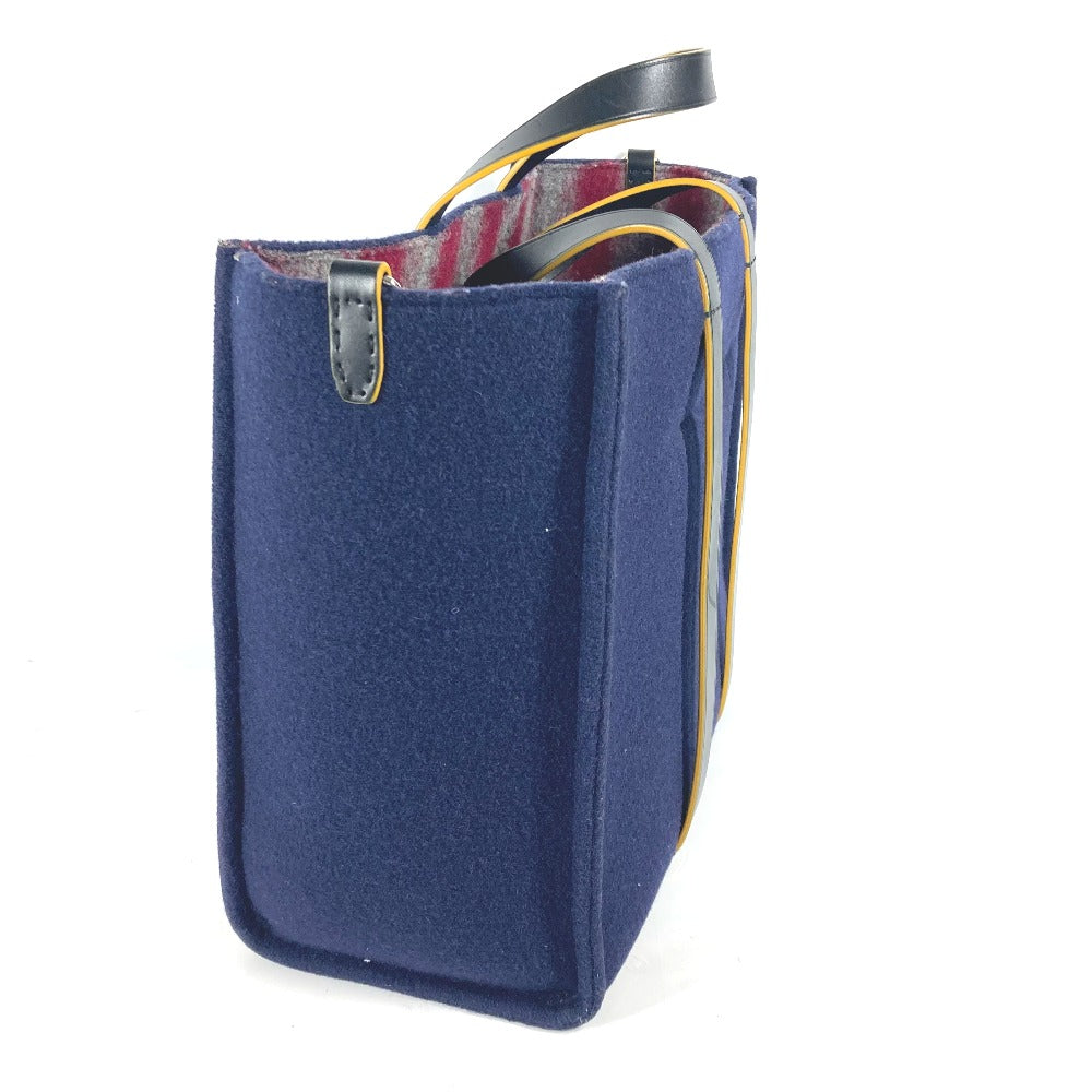 FENDI Tote Bag 7VA390 wool Navy Shoulder Tote mens