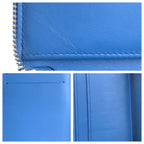 Louis Vuitton Zippy Wallet Blue Leather