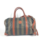 FENDI Boston Duffel bag Leather / PVC Brown vintage Pecan Women