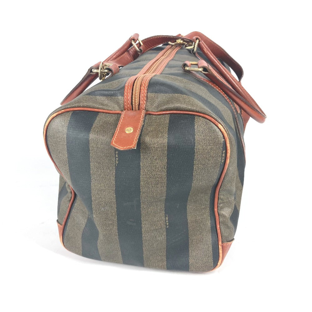 FENDI Boston Duffel bag Leather / PVC Brown vintage Pecan Women
