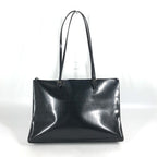 FENDI Tote Bag leather black logo FF Women