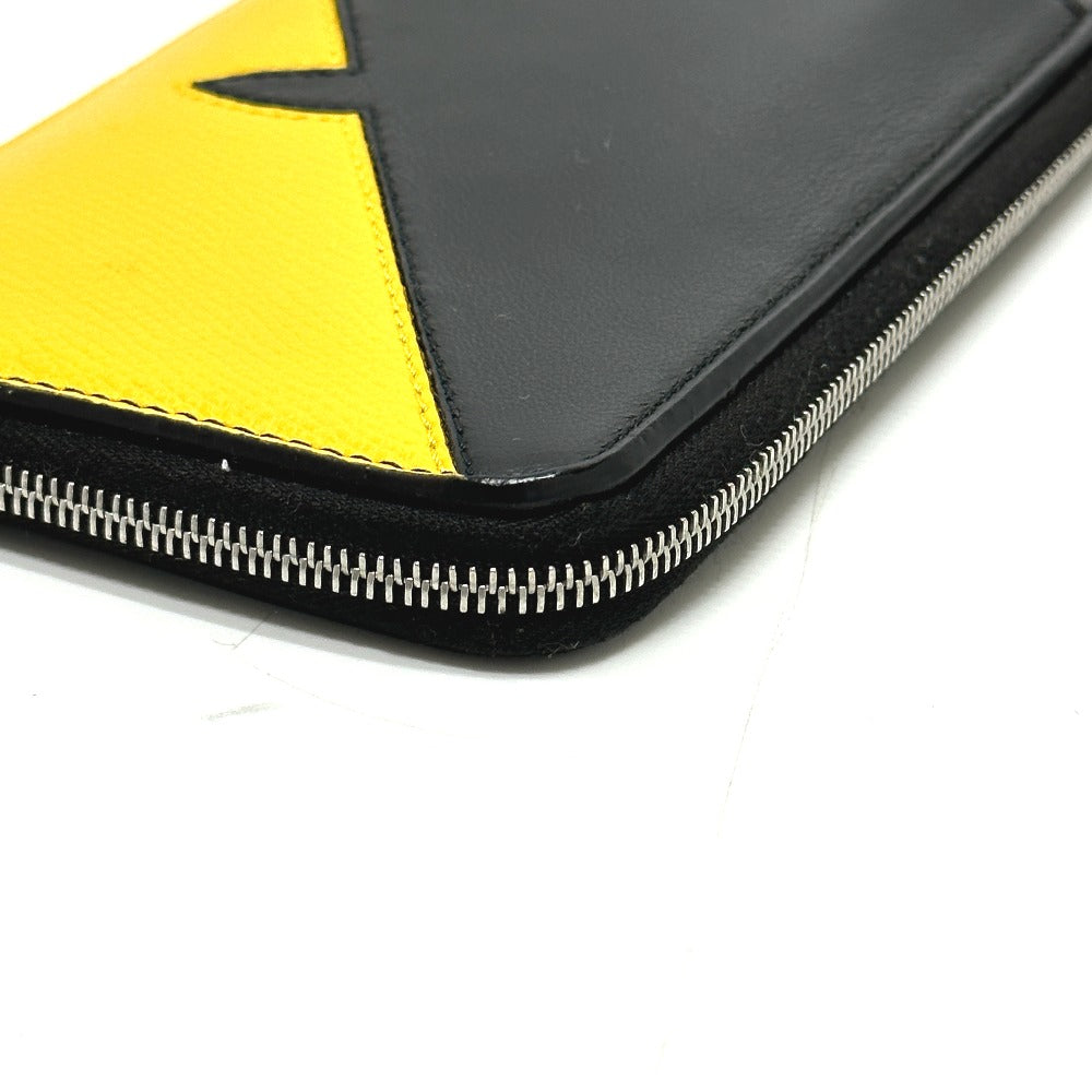 FENDI Coin case 7M0283 leather black Wallet Coin Pocket Card Case Monster Bugs mens