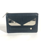 FENDI Clutch bag 7VA350 leather black Monster Bugs mens