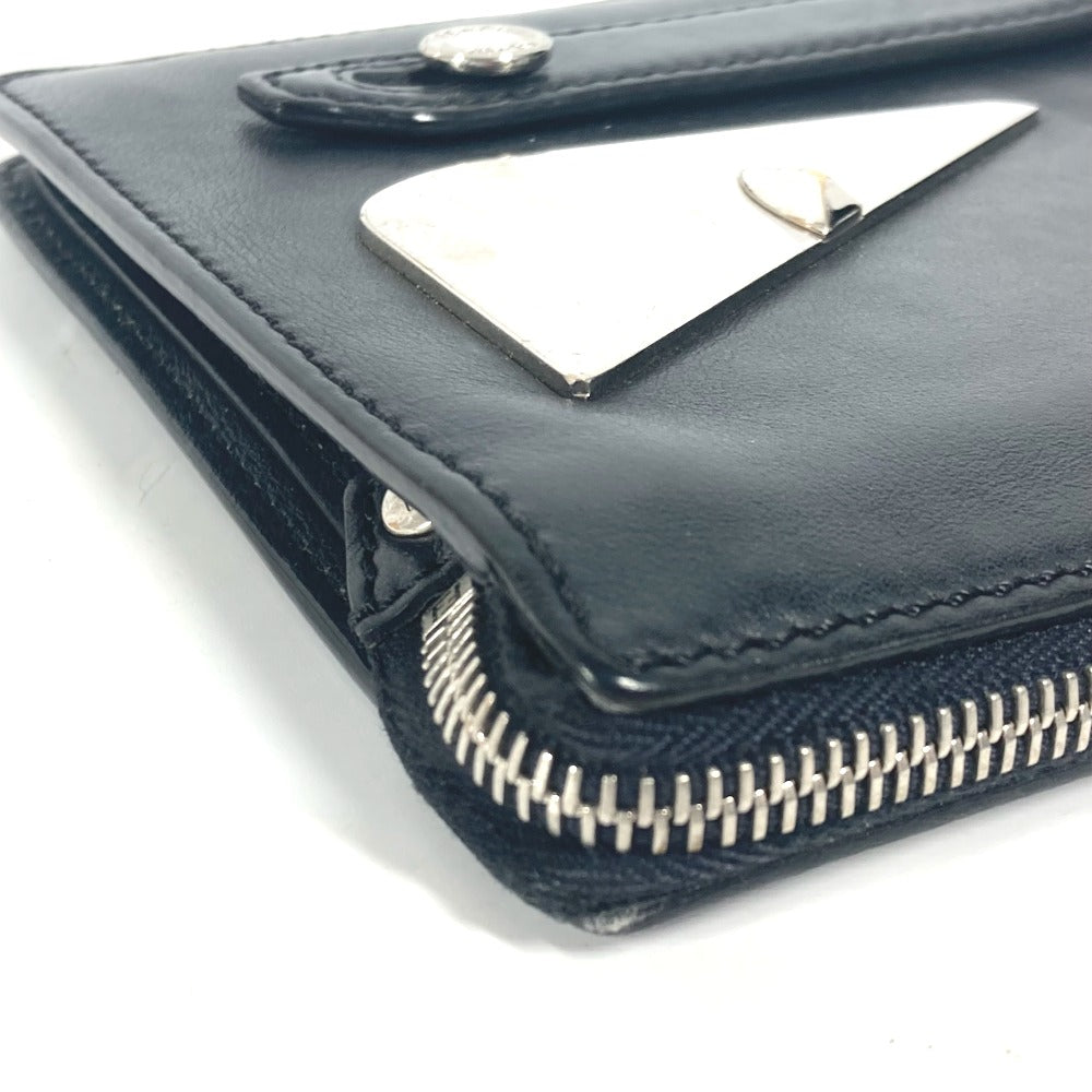 FENDI Clutch bag 7VA350 leather black Monster Bugs mens