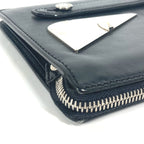 FENDI Clutch bag 7VA350 leather black Monster Bugs mens