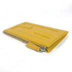 FENDI Clutch bag 7N0114 leather yellow Bag logo FF logo pouch Bucket Women