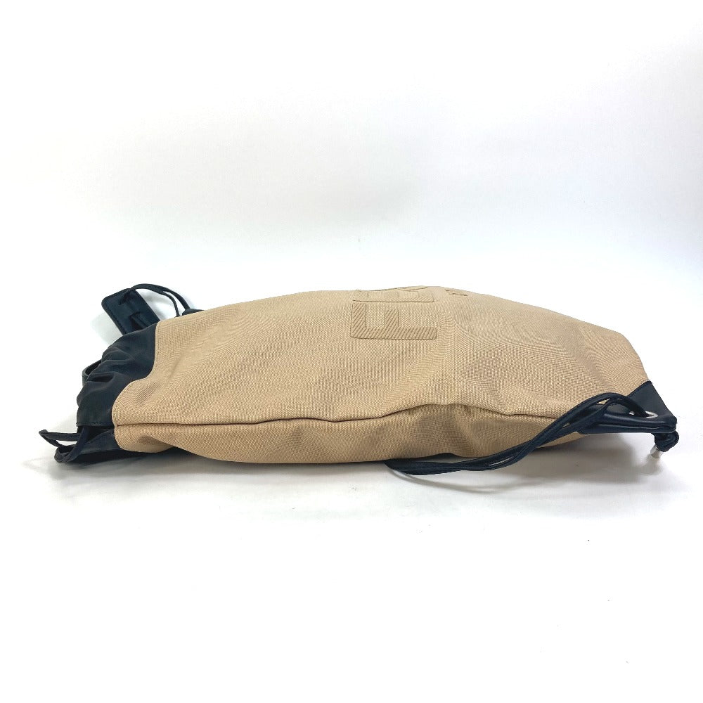 FENDI Backpack 7VZ057 Canvas / leather beige knapsack logo Women