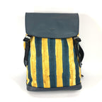FENDI Backpack 7VZ031 Canvas / leather yellow Optikal Stripes mens