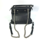 FENDI Backpack 8BZ042 leather black Bag to school Women