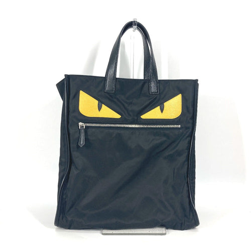 FENDI Tote Bag 7VA367 Nylon black Monster Bugs mens