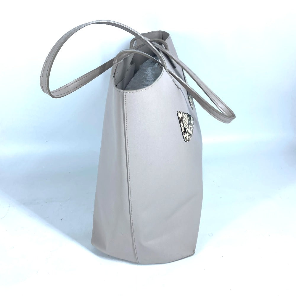 FENDI Tote Bag leather Greige type monster