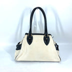 FENDI Tote Bag Canvas, enamel white Studs logo Etnico Women