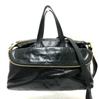 FENDI Business bag 8BT177 leather black Zip It mens