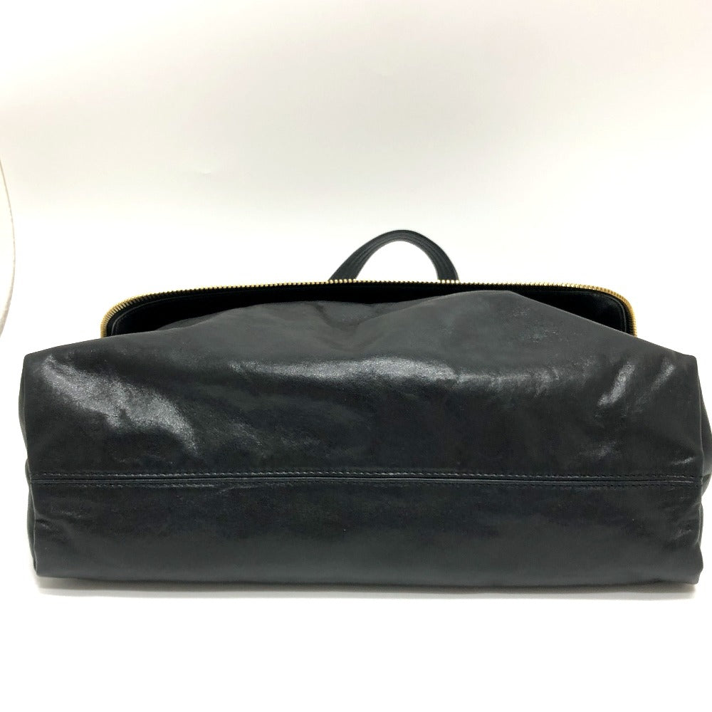 FENDI Business bag 8BT177 leather black Zip It mens