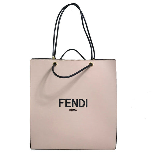 FENDI Tote Bag 8BH383 leather Light pink Shopping bag Women