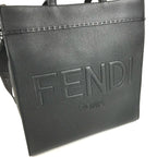 FENDI Tote Bag 7VA583 leather black shoulder bag shopper medium