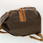 CELINE Macadam Canvas Backpack PVC Leather Brown  40328