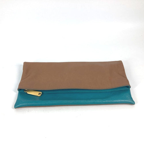 FENDI Clutch bag 8BP062 leather Brown bag pouch By color