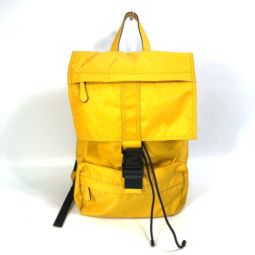 FENDI Backpack 7VZ066 Nylon / leather yellow Fendines mens