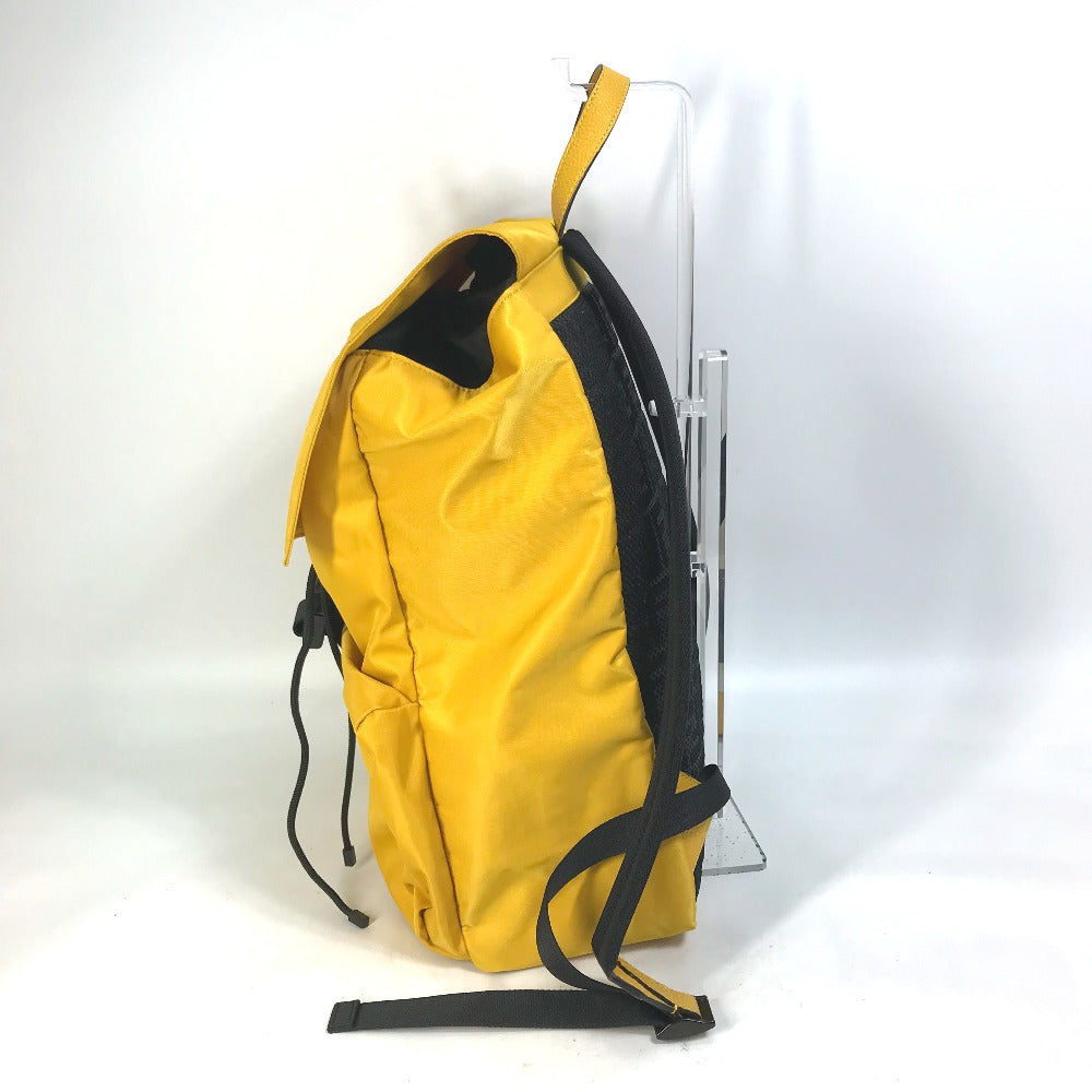FENDI Backpack 7VZ066 Nylon / leather yellow Fendines mens