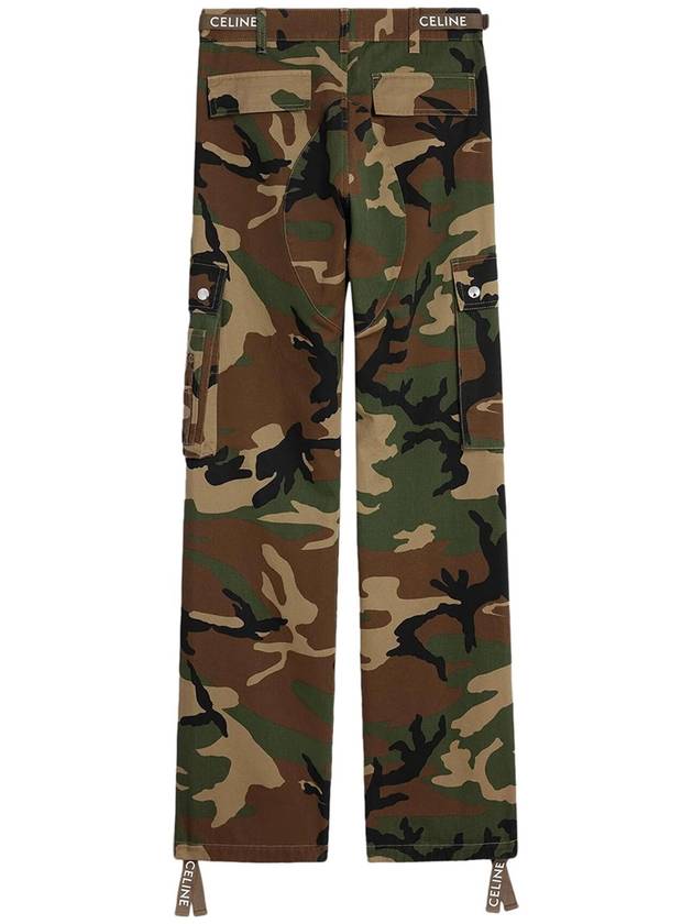 CELINE Camouflage Cargo Straight Pants