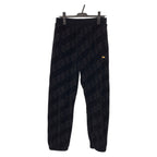 Fendi Zucca Velour Sweatpants Black Cotton