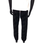 Fendi Zucca Velour Sweatpants Black Cotton