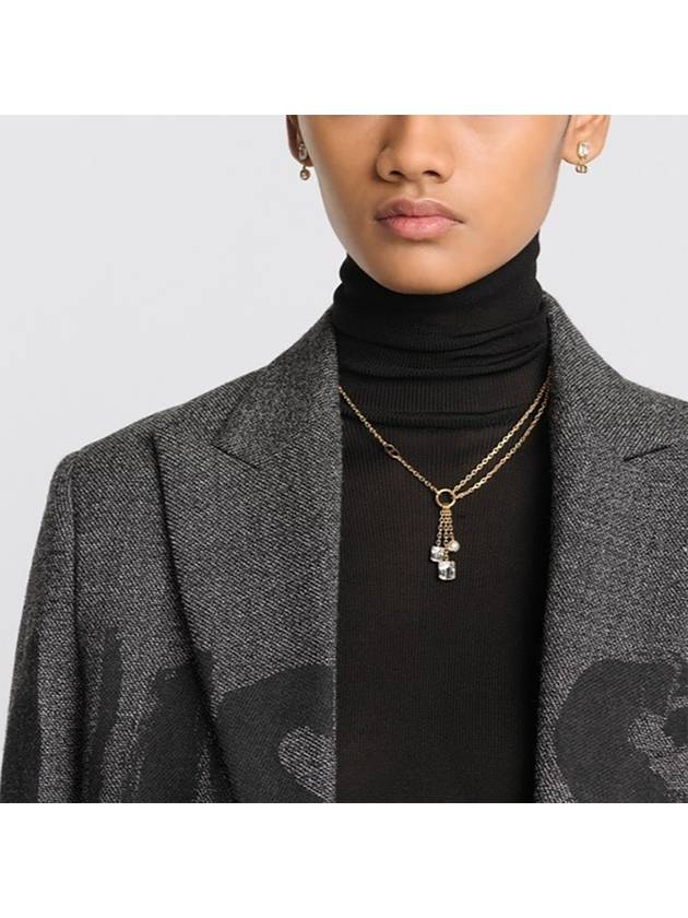 Petit CD Resin Pearl Necklace Gold Dior