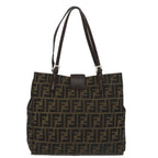Fendi Mamma Baguette  Canvas Shoulder Bag ()