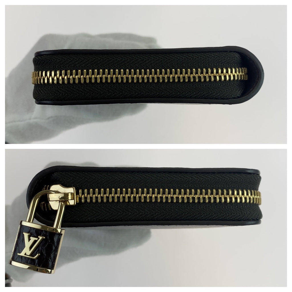 Louis Vuitton Monogram Zippy Wallet Python Brown