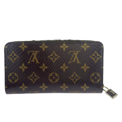 Louis Vuitton Monogram Zippy Wallet Python Brown